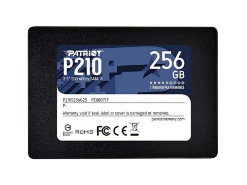 Твердотельный накопитель SSD, Patriot, P210 P210S256G25, 256 GB, SATA, 500/400 Мб/с