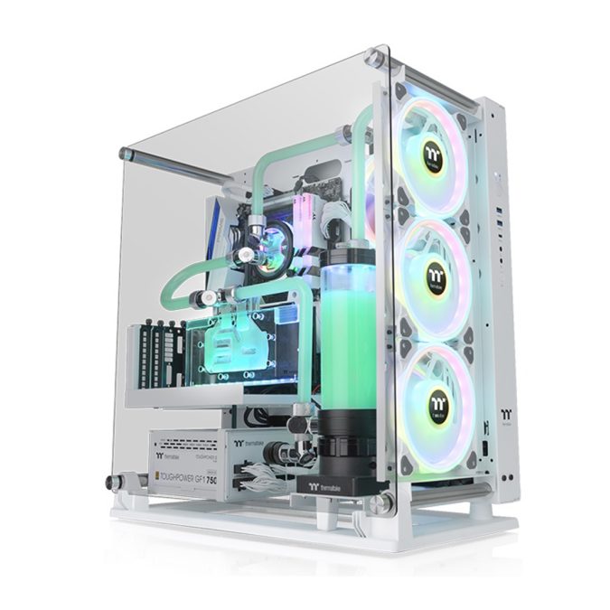 Компьютерный корпус, Thermaltake, Core P3 TG Pro Snow, CA-1G4-00M6WN-09, Mid Tower, E-ATX/ATX/M-ATX/Mini-ITX, USB 3.0*2, USB 3.2 (Gen 2) Type-C*1, HD-Audio, Высота процессорного куллера до 180 мм, Длина VGA до 450мм, 2*3,5"/3*2,5", Сталь, 535*268*500мм, Без Б/П, Белый