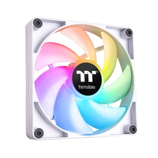 Кулер для компьютерного корпуса, Thermaltake, CT120 ARGB Sync PC Cooling Fan White, CL-F153-PL12SW-A, ARGB 120мм вентилятор, 2000об.мин, 4pin PWM/3pin ARGB, 57.05CFM, 25.8 dB(A), 120x120x25мм, Белый