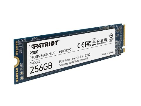 Твердотельный накопитель SSD, Patriot, P300 P300P256GM28, 256 GB, M.2 NVMe PCIe 3.0x4, 1700/1100 Мб/с
