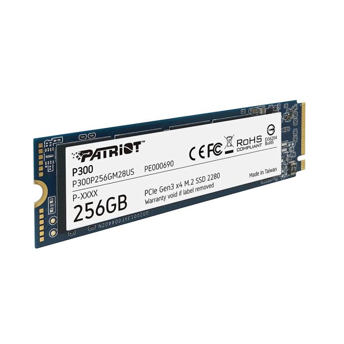 Твердотельный накопитель SSD, Patriot, P300 P300P256GM28, 256 GB, M.2 NVMe PCIe 3.0x4, 1700/1100 Мб/с