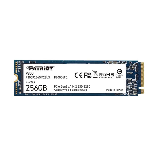 Твердотельный накопитель SSD, Patriot, P300 P300P256GM28, 256 GB, M.2 NVMe PCIe 3.0x4, 1700/1100 Мб/с