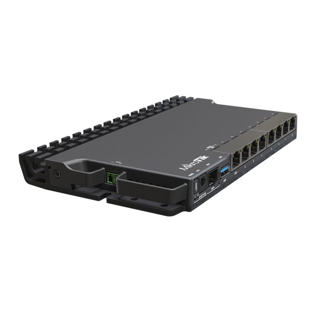 Маршрутизатор, MikroTik, RB5009UG+S+IN, RouterBOARD, 7 портов 10/100/1000M, 1 порт 2.5G, 1 порт SFP+, 1*USB 3.0 type A, 802.3af/at PoE in, RouterOS (5), -40°C to 60°C, metal desktop case