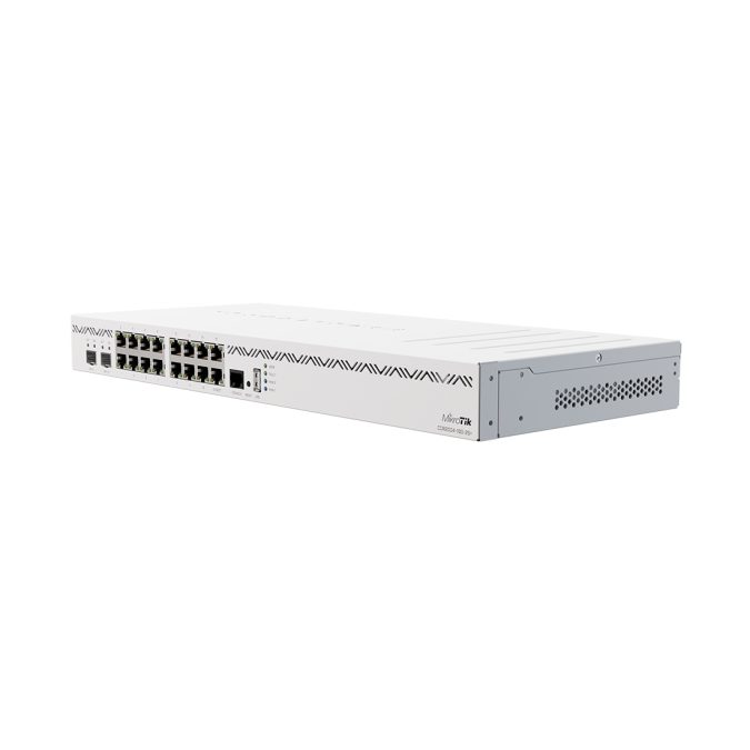 Маршрутизатор, MikroTik, CCR2004-16G-2S+, Cloud Core Router, 16 портов 10/100/1000M, 2 порта SFP+, 1*USB 3.0 type A, RouterOS (6), -20°C to 60°C, стоечный 1U