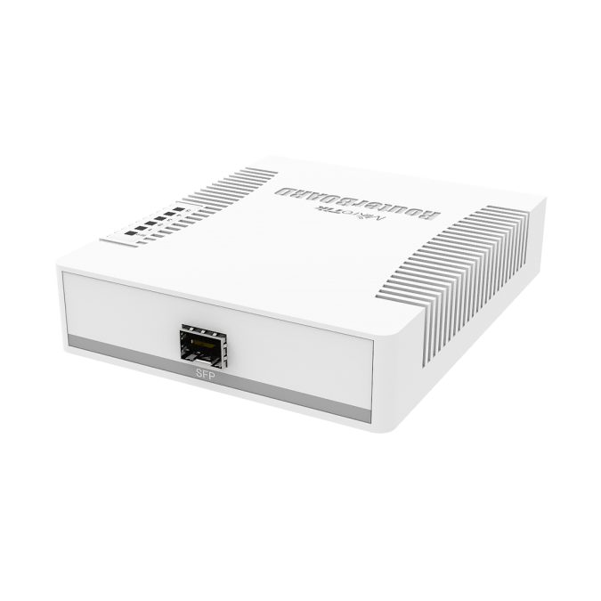 Коммутатор, MikroTik, CSS106-5G-1S, RB260GS, 5 портов 10/100/1000M, 1 порт SFP, Passive PoE in, SwOS, -20°C to 70°C, plastic case
