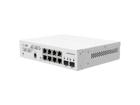 Коммутатор, MikroTik, CSS610-8G-2S+IN, Cloud Smart Switch, 8 портов 10/100/1000M, 2 порта SFP+, Passive PoE in, SwitchOS Lite, -40°C to 60°C, desktop case