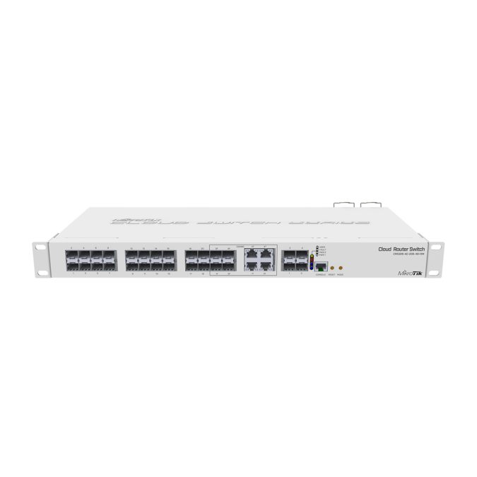 Коммутатор, MikroTik, CRS328-4C-20S-4S+RM, Cloud Router Switch , 20 портов SFP, 4 порта SFP+, 4 порта комбо, RouterOS (5) / SwitchOS, -20°C to 60°C, стоечный 1U