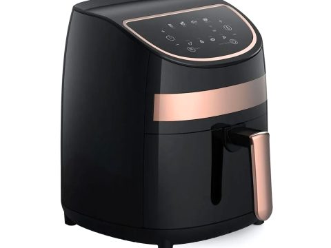 Аэрофритюрница, Deerma, Air Fryer DEM-KZ100, Объем чаши 3 л, Мощность 1000 Вт, Регулировка времени, Черный