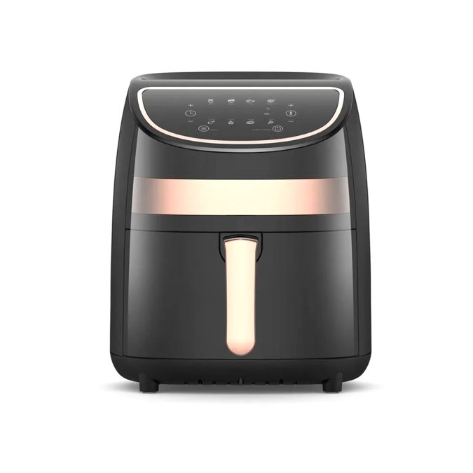 Аэрофритюрница, Deerma, Air Fryer DEM-KZ100, Объем чаши 3 л, Мощность 1000 Вт, Регулировка времени, Черный