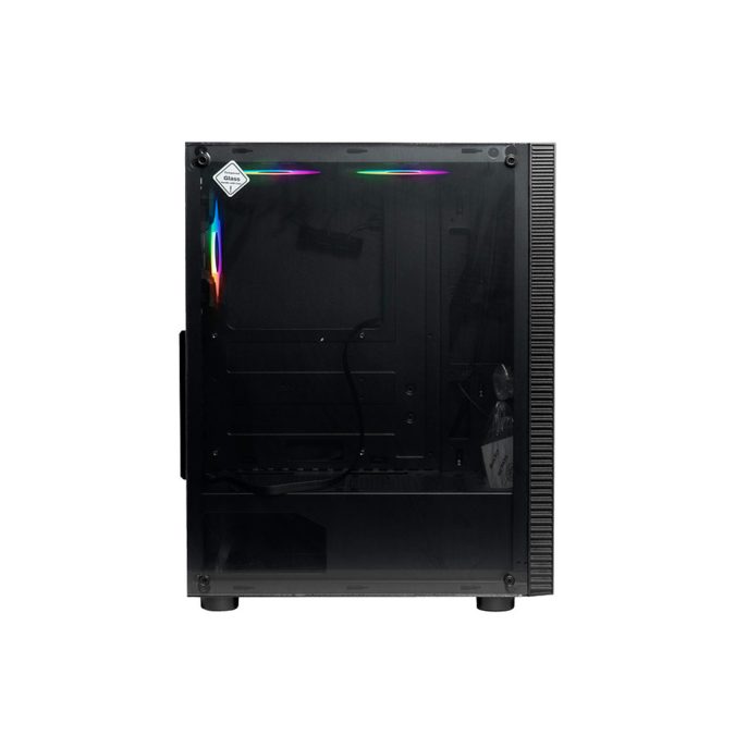 Компьютерный корпус, Huntkey, GS450C, ATX/Micro ATX, USB 1*3.0/2*2.0, HD-Audio+Mic, Кулер 3*12см FRGB, Высота процессорного кулера до 160 мм, Длина VGA до 320мм, 2*3.5"/2*2.5", Слот 7, Толщина 0,5мм, 360x200x450мм, Без Б/П, Чёрный