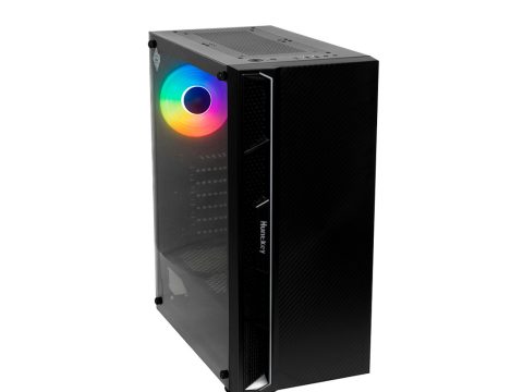 Компьютерный корпус, Huntkey, GS450S, ATX/Micro ATX, USB 1*3.0/2*2.0, HD-Audio+Mic, Кулер 3*12см FRGB, Высота процессорного кулера до 160 мм, Длина VGA до 300мм, 2*3.5"/2*2.5", Слот 7, Толщина 0,5мм, 360x200x450мм, Без Б/П, Чёрный
