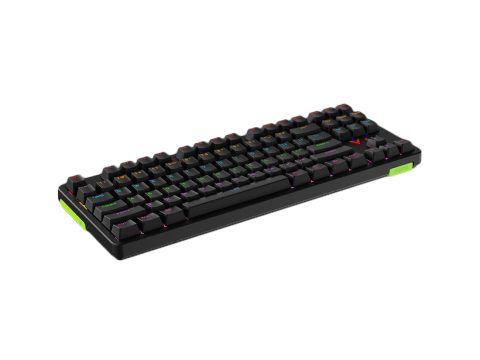 Клавиатура, Rapoo, V500PRO-87, Игровая, USB, Кол-во стандартных клавиш 87, RGB, Алюминий, Анг/Рус, Водонепроницаемый корпус, Черный