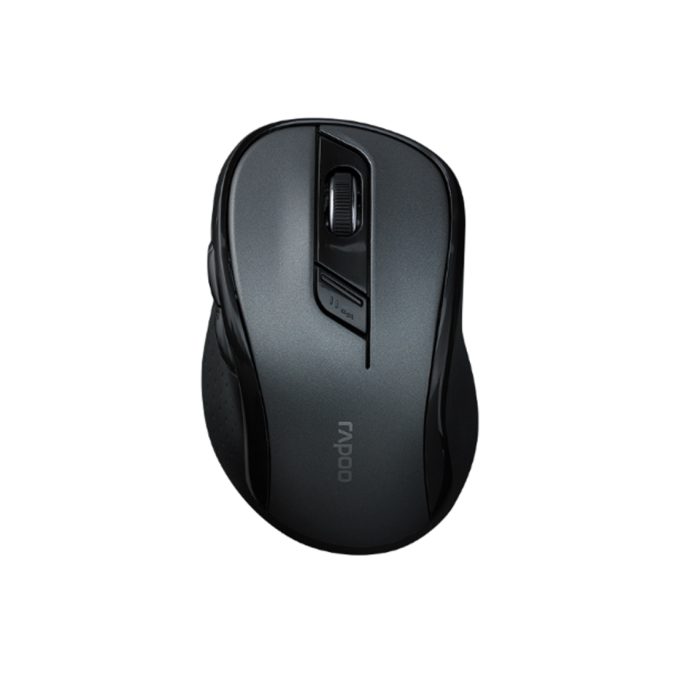 Компьютерная мышь, Rapoo, M500 Silent, 3D, Оптическая, 1000dpi, Беспроводной 2.4 ГГц, Нано-ресивер, Эффективная дистанция 10 м., Батарейки в комплекте, Черный