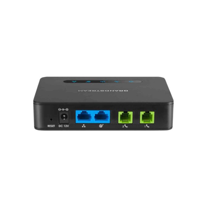 Телефонный адаптер, Grandstream, HT812v2, VoIP-шлюз. аналоговый FXS-шлюз, 2xFXS RJ11, 2xGE, SIP, NAT, T.38, 2 SIP-профиля