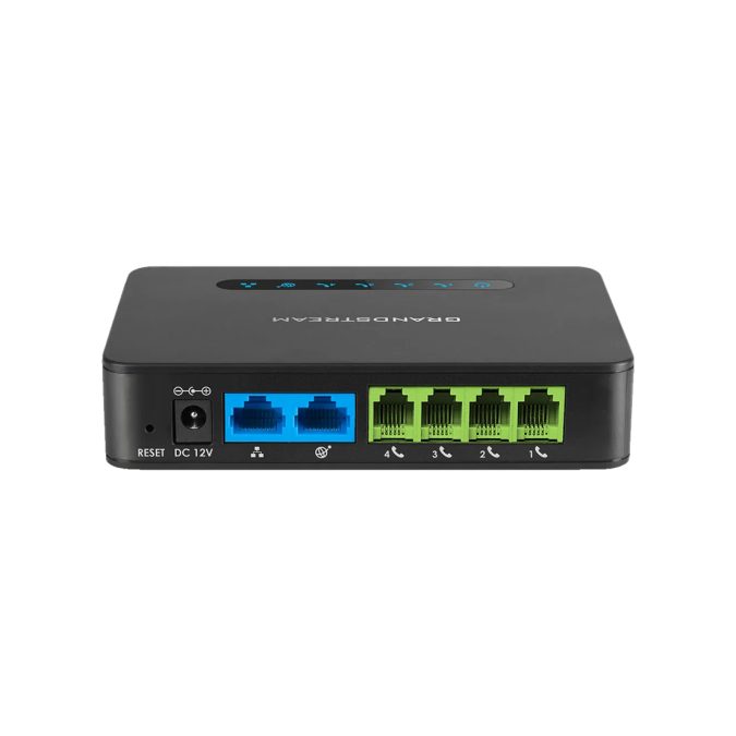 Телефонный адаптер, Grandstream, HT814v2, VoIP-шлюз, аналоговый FXS-шлюз, 4xFXS RJ11, 2xGE, SIP, NAT, T.38, 2 SIP-профиля