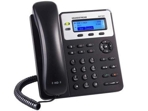 IP телефон, Grandstream, GXP1620, 2 SIP- аккаунта, 2 линии, 2 порта Ethernet 10/100 без PoE, 3-х сторонняя конференц-связь, ЖК-дисплей 132x48 (2.95 дюйма) с подсветкой, блок питания 5 В/0.6 А