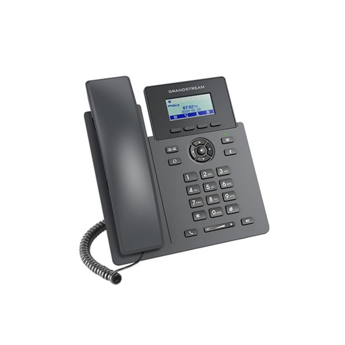 IP телефон, Grandstream, GRP2601, 2 SIP-аккаунта, 2 линии, 2 порта Ethernet 10/100 без PoE, ЖК-дисплей 132x48 (2.41 дюйма), блок питания 5 В/0.6 А