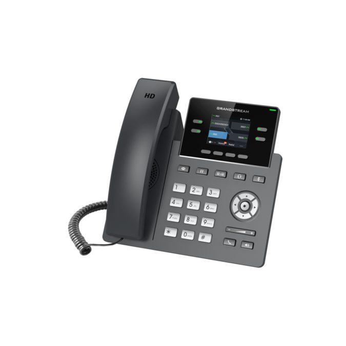 IP телефон, Grandstream, GRP2612W,4 SIP аккаунта, 4 линии, цветной LCD, PoE, 16 virtualBLF, Wi-Fi, без блока питания
