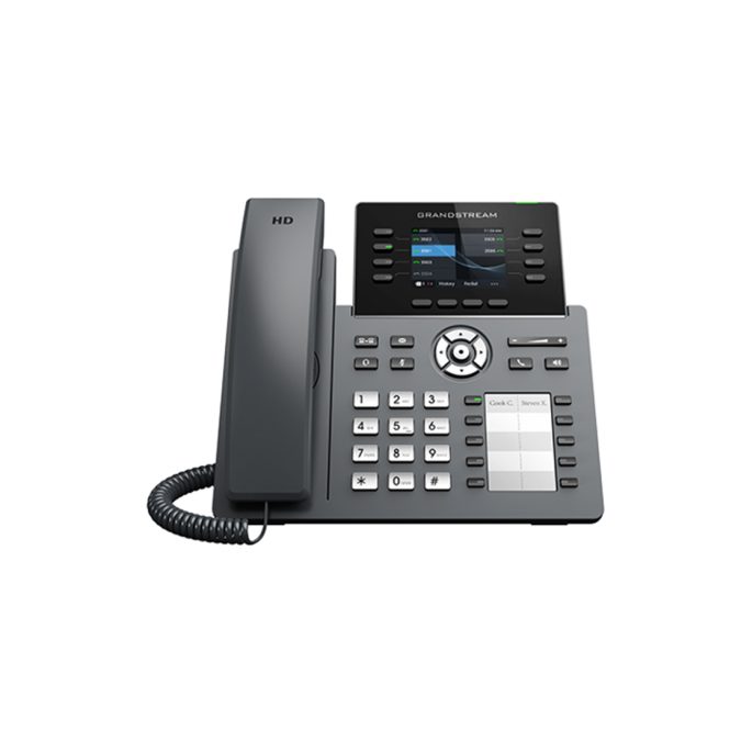 IP телефон, Grandstream, GRP2634, 12 SIP аккаунтов, 8 линий, 2,8"(320x240) цветной LCD, PoE, (1GbE)Gigabit Ethernet, 10 BLF, USB, Wi-Fi, Bluetooth, блок питания 12 В/ 1 А