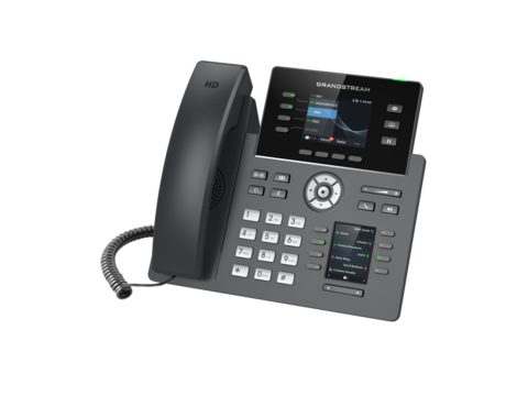 IP телефон, Grandstream, GRP2614, 12 SIP аккаунтов, 4 линии, двойной цветной LCD (2.8" 320 x 240. 2.4" 320 x 240), PoE, (1GbE)Gigabit Ethernet, 8 BLF, Wi-Fi, Bluetooth, блок питания 12 В/1 А