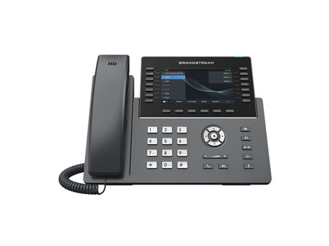 IP телефон, Grandstream, GRP2650, 16 SIP аккаунтов, 14 линий, цветной LCD (5"1280720), PoE, (1GbE)Gigabit Ethernet, до 4-х GBX20, USB, Wi-Fi, Bluetooth, блок питания 12 В/1 А