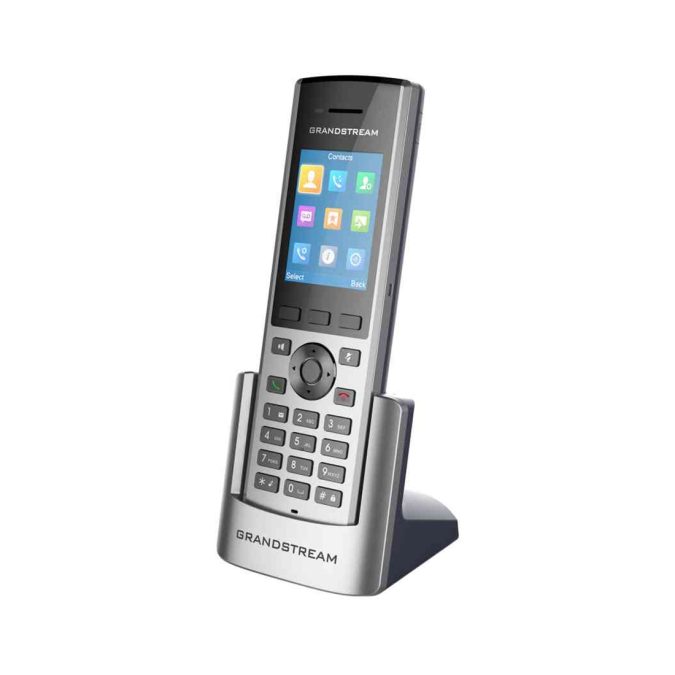DECT IP телефон, Grandstream, DP730, 10 SIP-аккаунтов, 10 линий, ЖК-дисплей 240x320 (2.4 дюйма), литий-ионный аккумулятор 1500 мАч, блок питания Micro-USB 5 В/1 А