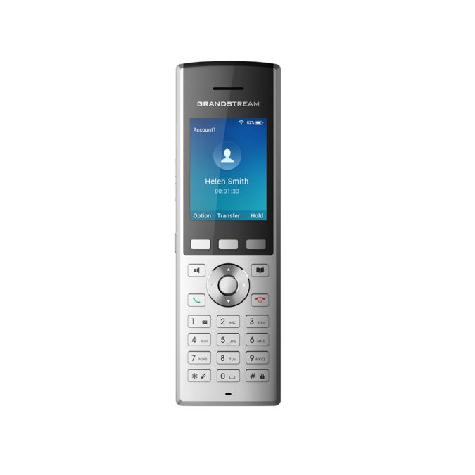 WI-FI IP телефон, Grandstream, WP822, 2 учетные записи SIP, 2 линии, ЖК-дисплей 240x320 (2.4 дюйма), литий-ионный аккумулятор 2000 мАч, блок питания Micro-USB 5 В/1 А