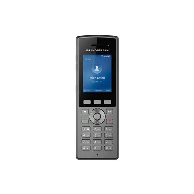 WI-FI IP телефон, Grandstream, WP825, 2 SIP аккаунта, 2 линии, 2,4" (240 x 320) экран, время разговора до 8 часов, клавиша Push-To-Talk, Bluetooth, IP67