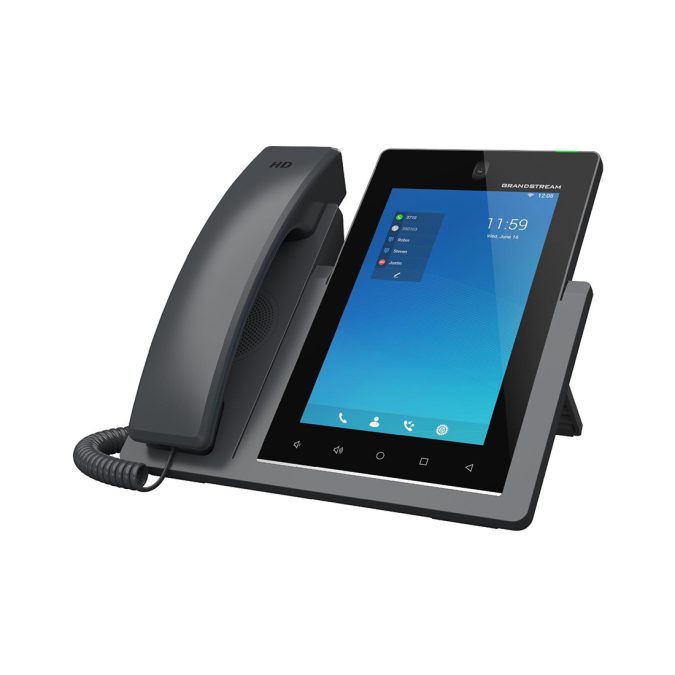 IP-видеотелефон, Grandstream, GXV3470, 16 SIP-аккаунтов, 16 линий, 2x GbE PoE, Wi-Fi, цветной сенсорный ЖК-экран 1280x800 (7.0"), камера 2 Мп