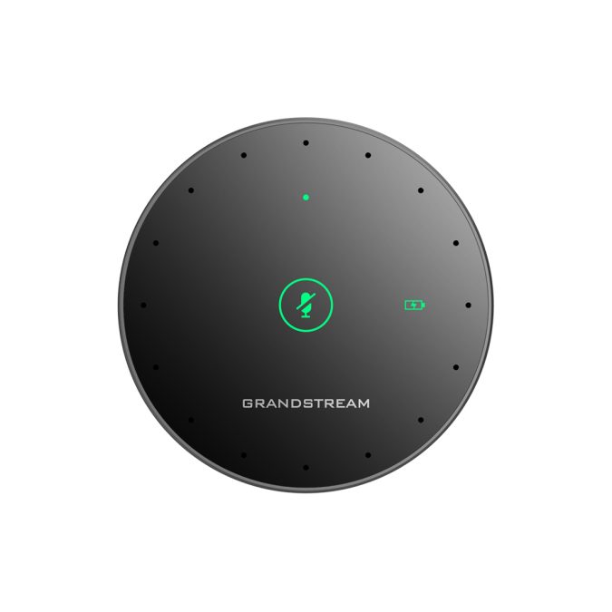 Спикерфон, Grandstream, GMD1208, 8 MEMS-микрофонов, захват голоса 360° до 5 м, 2.4 ГГц/Bluetooth, аккумулятор 1500 мА·ч, для GVC3220/GAC2570