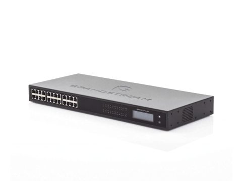 VoIP шлюз, Grandstream, GXW4224 V2, 24xFXS RJ11, SIP, 1xGE, 24 SIP-аккаунта, 4 SIP-профиля, T.38 Fax, Telco RJ21, TLS/SRTP/HTTPS, 1U