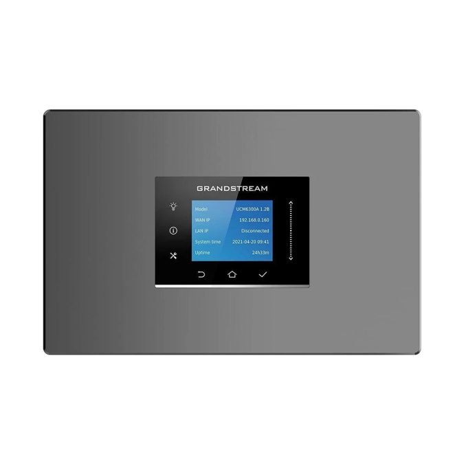 IP-АТС, Grandstream, UCM6300A, 2xGbE PoE LAN/WAN, 1 порт горячего резервирования, 250 пользователей SIP, 50 одновременных вызовов, UCM RC, блок питания 12 В/1.5 А