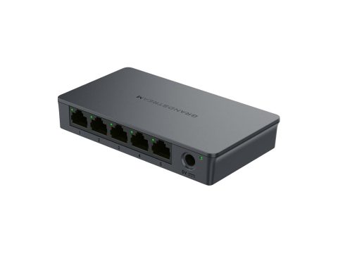 Коммутатор, Grandstream, GWN7700, неуправляемый Plug-and-Play, 5GbE RJ45, коммутационная способность 10 Гбит/с, QoS, Storm Control, Jumbo Frame 9 КБ, пластиковый корпус, настольный/настенный