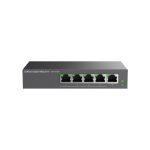 Коммутатор, Grandstream, GWN7700P, Неуправляемый, 5x GbE RJ45, 4x PoE 802.3 af/at, 60W, металлический корпус, настольный/настенный