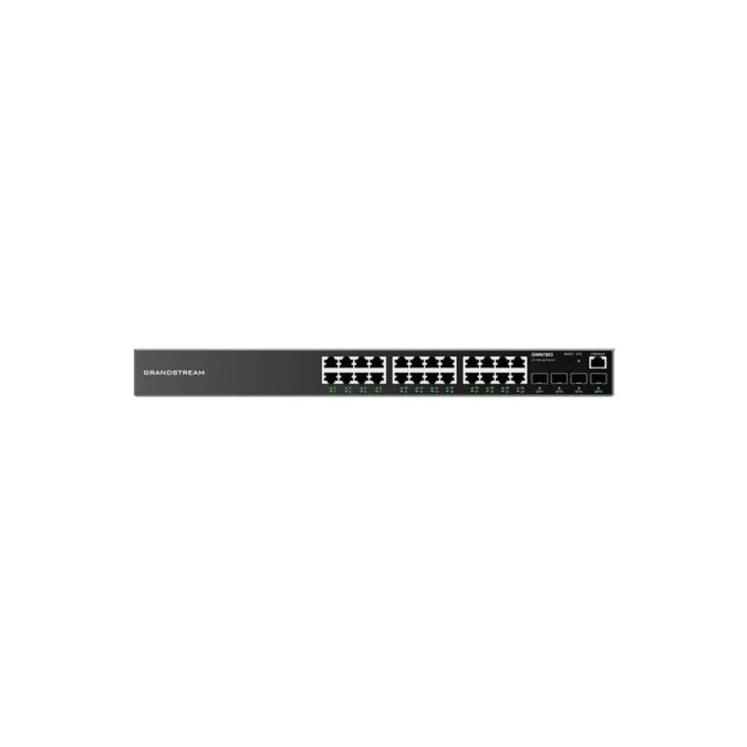 Коммутатор, Grandstream, GWN7803, Управляемый L2+, 24x GbE RJ45, 4x SFP, стоечный
