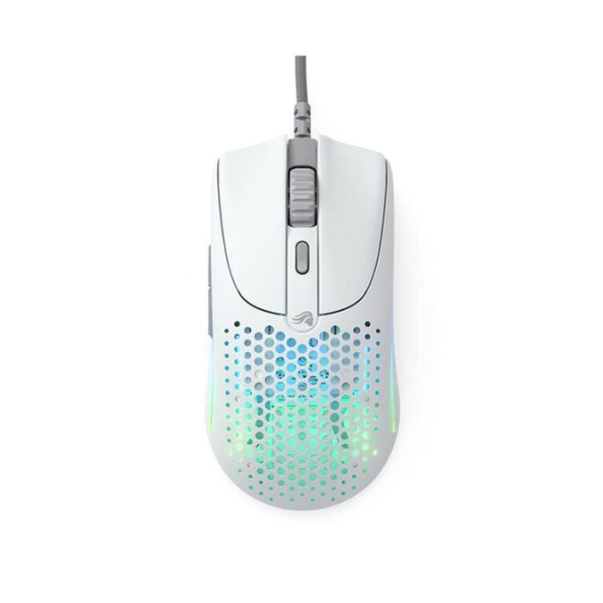 Компьютерная мышь, Glorious, Model O 2, GLO-MS-OV2-MW, Игровая, Оптическая, Проводная, Glorious BAMF 2.0 Sensor, 26000 DPI, 650 IPS, 50G, 1000 Hz, RGB, 6 кнопок, Длина провода 2м, Матовый белый