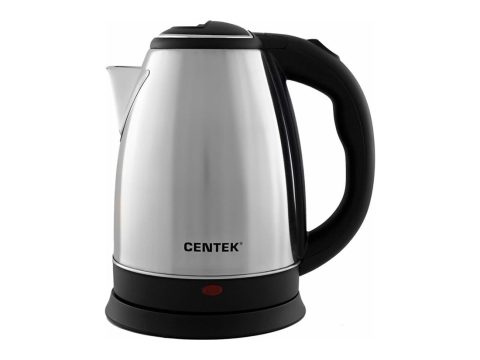 Чайник электрический, Centek, CT-1068, Металл 2л, 2000W, Хромированная вставка на крышке, Матовый