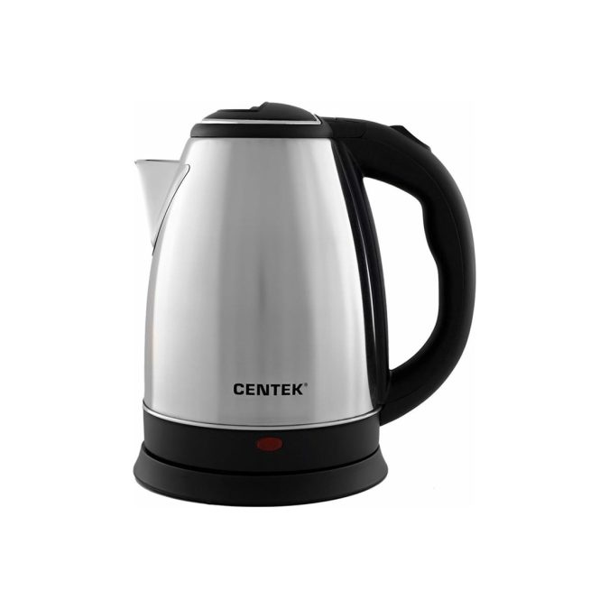 Чайник электрический, Centek, CT-1068, Металл 2л, 2000W, Хромированная вставка на крышке, Матовый