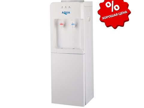 Кулер для воды, Aqua, 22LA, напольный, электрический, погрузка бутыля сверху, напряжение 220В-240В, нагрев 85-95, охлаждение 10-15, белый
