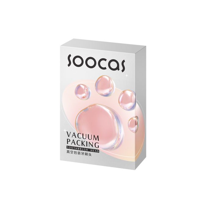 Сменные зубные щетки, Soocas, D3 light, 2шт в комплекте, Розовый