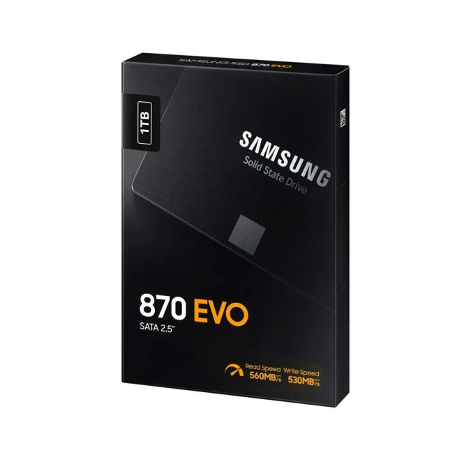 Твердотельный накопитель SSD, Samsung, 870 EVO MZ-77E1T0BW, 1000 ГБ, SATA 2.5", 560/530 Мб/с