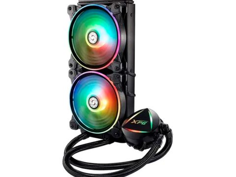 Кулер с водяным охлаждением, XPG, Levantex 240, LEVANTEX240-BKCWW, TDP 250W, Intel: LGA 1700, 1200, 115x и AMD: AM5, AM4, 2*120 ARGB, 600-2000 RPM ± 10%, 61.5 CFM, 18.17 dB(A), 4pin PWM, 272x121x27мм, Чёрный
