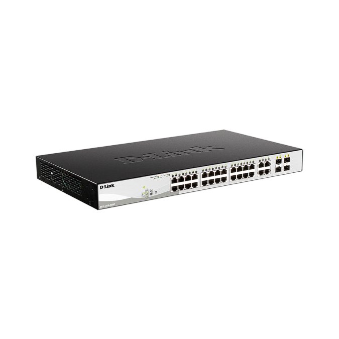 Коммутатор, D-Link, DGS-1210-28/F3A, Настраиваемый L2 коммутатор с 24 портами 10/100/1000Base-T и 4 комбо-портами 100/1000Base-T/SFP.