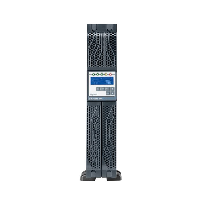 Источник бесперебойного питания, Legrand, Daker DK Plus 10кВА 310177, Мощность 10000ВА/10000Вт, Без батарей, Онлайн, Стоечный 3U, ЖК/USB/RS-232, Диапазон работы AVR:170-288В, Вых: клеммные колодки, Чёрный