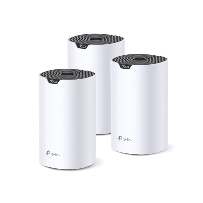 Домашняя Mesh-система Wi-Fi 5, TP-Link, Deco S7(3-pack), Wi-Fi 5, 2,4 ГГц/5 ГГц, 802.11a/b/g/n/ac, AC1900, 3 гигабитных порта WAN/LAN, 3 модуля в комплекте