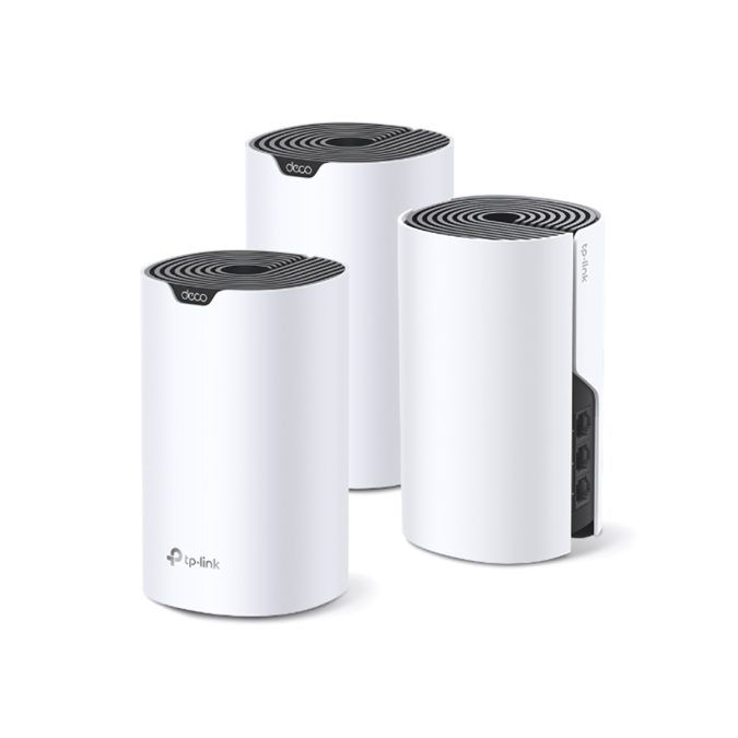 Домашняя Mesh-система Wi-Fi 5, TP-Link, Deco S7(3-pack), Wi-Fi 5, 2,4 ГГц/5 ГГц, 802.11a/b/g/n/ac, AC1900, 3 гигабитных порта WAN/LAN, 3 модуля в комплекте