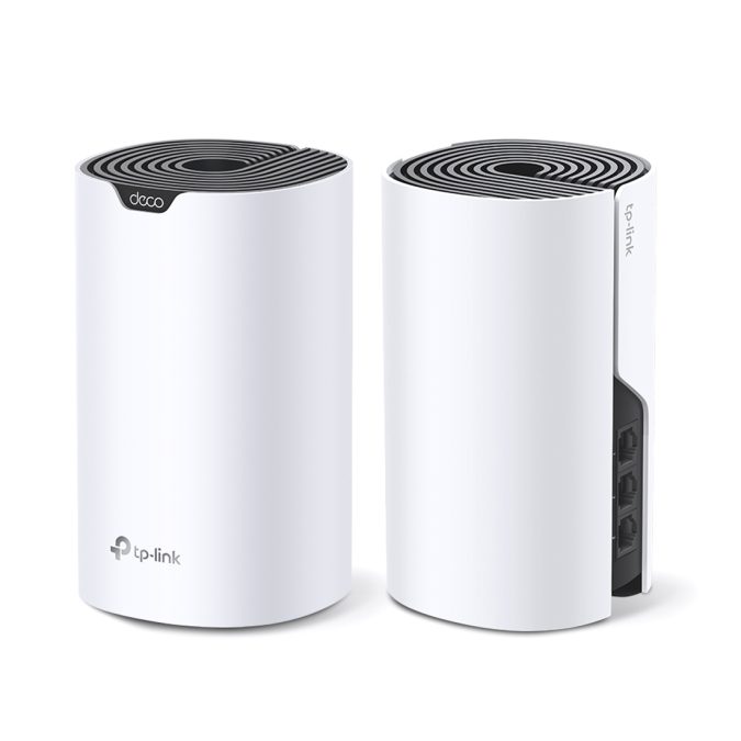 Домашняя Mesh-система Wi-Fi 5, TP-Link, Deco S7 (2-pack), Wi-Fi 5, 2,4 ГГц/5 ГГц, 802.11a/b/g/n/ac, AC1900, 3 гигабитных порта WAN/LAN, 2 модуля в комплекте