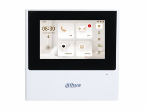 Монитор, Dahua, DHI-VTH2611L-WP, 4.3" монитор видеодомофона IP, ёмкостной сенсорный экран
