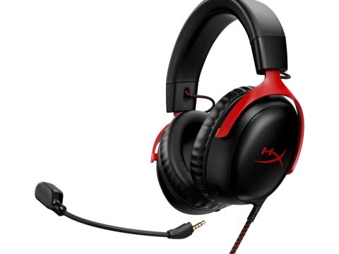 Гарнитура, HyperX, 727A9AA, Cloud III - Gaming Headset (Red), Микрофон съёмный гибкий, Динамики 53 мм, 150 мВт, 15-25000 гц, Блок управления звуком USB удлинитель, Чёрный-Красный