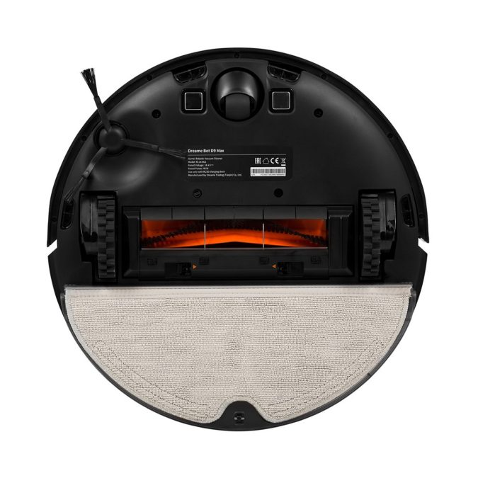 Робот-пылесос, Dreame, Robot Vacuum D9 Max, RLD33GA, Потребляемая мощность 42 Вт, Single Gyroscope + LDS, Аккумулятор 5200 мАч, Пылесборник 570 мл, Резервуар для воды 270 мл, Сила всасывания 4000 Па, Уровень шума 64 дБ, Nylon Filter+Hepa, Сухая и влажная уборка, Время автономной работы 150 мин (250), Черный